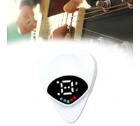 2 In 1 Guitar Tuner and Guitar Pick, Digital Guitar Pick with LED Screen Display, 0.6mm Guitar Pick Plectrum,12 Equal Temperaments Musical Note,Quick&Accurate Tuning(1pcs)
