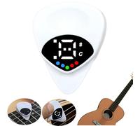 2 In 1 Guitar Tuner and Guitar Pick, Digital Guitar Pick with LED Screen Display, 0.6mm Thickness, 12 Equal Temperaments Musical Note, Efficient Tuning, Perfect Guitar Gifts (1pcs)