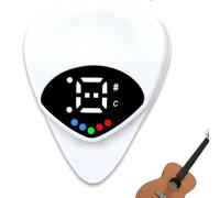 2 in 1 Guitar Tuner and Guitar Pick, Digital Guitar Pick with LED Screen Display, Digital Guitar Pick with 12 Equal Temperaments Musical Note, Efficient Tuning