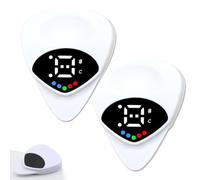 2 In 1 Guitar Tuner And Guitar Pick, Guitar Pick Plectrum With 12 Equal Temperaments Musical Note,0.6mm Led Guitar Pick With Hd Screen,Efficient Accurate Tuning(2pcs)