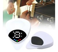 2 In 1 Guitar Tuner And Guitar Pick,LED Digital Guitar Pick with Hd Screen Display,0.6mm Guitar Pick Plectrum with 12 Equal Temperaments Musical Note,Electric Guitar Learning Tools Gifts for Beginner