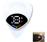 2 In 1 Guitar Tuner and Guitar Pick,Precision Plectrum with Led Screen Display for Bass, Ukulele, Banjo (2)