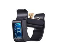 2 in 1 Guitar Tuner, Portable Clip On Guitar Tuner with Backlight LED Screen and String Breakage Prevention Device for Acoustic Electric Guitar, Ukulele, Violin