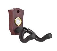 2-in-1 Guitar Wall Mount with Hygrometer Humidity Meter Guitar Wall Hanger Stringed Instrument Holder Solid Sturdy Wall Hook Hanger for Guitar Ukulele Mandolin