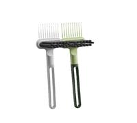 2 in 1 Hair Brush Cleaning Tool, Comb Cleaning Brush, Portable Hairbrush Cleaner, Suitable for Travel, Home, and Salon Use (Gray+Green)