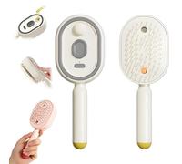 2-In-1 Hair Brush With Water Spray,Red Light Therapy & Nano Mist for Scalp Care,Self-Cleaning Detangler,USB Rechargeable Water Hairbrush,No-Tangle Anti-Frizz for Home,Travel,Outdoor (Beige)