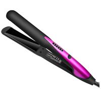 2 in 1 Hair Straightener and Curler for Women,Ceramic Panel with 5-Step Adjustable Temperature LCD Display Setting and Anti-Scalding