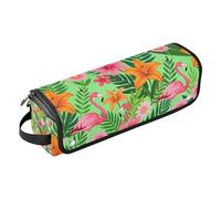 2 in 1 Hair Tools Organizer and Heat Resistant Mat Large Capacity Hair Tool Organizer for Hot Tools Curling Iron Flat Irons Volumizer Styler Tropical Flamingo Floral Print Accessories
