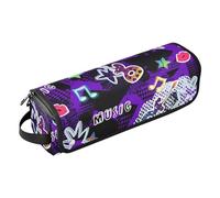 2 in 1 Hair Tools Organizer and Heat Resistant Mat Portable Hair Styling Tool Organizer for Flat Iron Hot Tools and Haircare Accessories, 1970s Disco Retro Grunge Graffiti Travel Essentials