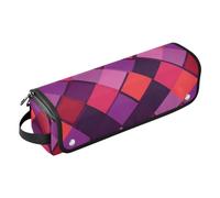 2 in 1 Hair Tools Organizer and Heat Resistant Mat Waterproof Hair Tools Travel Organizer for Hot Tools Curling Iron Flat Irons Hair Volumizer Styler, Rhomboid Purple Red Travel Bag for Women