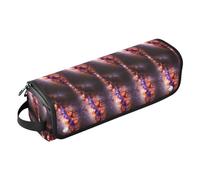 2 in 1 Hair Tools Organizer and Heat Resistant Mat with Zipper Portable Travel Carrying Case for Curling Iron Straightener Flat Hair Dryer Nebula Galaxy Accessories Organizer
