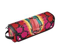 2 in 1 Hair Tools Organizer Red Pink Rose Virgin Mary Religious Print