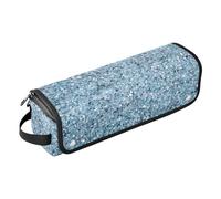 2 in 1 Hair Tools Organizer Top View Blue Glass Texture Travel Bag for Hair Tools Waterproof Hair Tools Travel Organizer for Flat Irons, Straighteners, Curling Irons