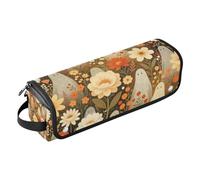 2 in 1 Hair Tools Organizer with Heat Resistant Pad Removable Hair Styling Accessories Organizer for Hot Tools Curling Iron Flat Irons Volumizer Styler Boho Ghosts Wildflower Vintage Floral