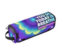 2 in 1 Hair Tools Organizer with Heat Resistant Pad The Thing You Do Today is Breathe Double-Layer Travel Carrying Case for Flat Irons, Straighteners, Curling Irons Portable Organizer