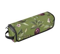 2 in 1 Hair Tools Organizer with Iron Mat Large Capacity Hair Straighteners Organizer for Flat Iron Hot Tools and Haircare Accessories, Fresh Java Plum Fruit Green