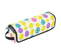 2 in 1 Hair Tools Organizer with Removable Heat Resistant Mat Chicken Easter Egg Lover Waterproof Curling Iron Travel Case for Flat Irons, Straighteners, Curling Irons Women Essentials