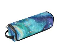 2 in 1 Hair Tools Organizer with Removable Heat Resistant Mat Heating Tools Travel Bag Organizer for Flat Irons, Straighteners, Curling Irons, Purple Blue Galaxy Starry Waves