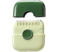 2-in-1 Hair Trimmer Comb,Tail Comb,Split End Removal & Hair Styling Tool Mini Manual Hair Trimmer Comb Dual-Sided Design for Thinning Hair Cutting and Styling Scissors Hairdressing (Green)