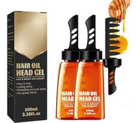 2 in 1 Hair Wax Gel with Comb, Men's Hair Styling Gel Tool Hair Wax, Natural Shine Strong Hold Gel Wax with Strong Firm Hold for Side Part, 100ML (2Pcs)
