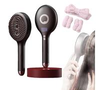 2 in 1 Hairbrush Mister,ultimate 2-in-1 Styling Brush & Hair Mister for Women,Adds Shine and Makes Hairs Smooth, Reduces Frizz, Wet&dry Tangle-Free Hair Brush (Black)