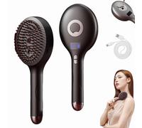 2-in-1 Hairbrush Mister - Wet & Dry Tangle-Free Hair Brush with Ultra-Soft Bristles, Smooths Hair, Adds Shine, Reduces Frizz, Glide Through Tangles, Suitable for All Hair Types (Black)