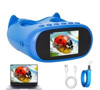 2-in-1 Handheld Microscope and Binoculars, Portable Digital Microscope for Kids Ages 3-12- 2.0" Screen, Rechargeable STEM Toys for Boy & Girls Birthday Gift, Photo & Video