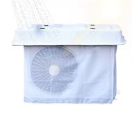 2-in-1 Heat Pump Cover Air Conditioner Outdoor Unit Protection Waterproof & Dustproof Leaf and Dirt Guard White 110x52cm/43x21in - & Weather Resistant