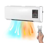 2-in-1 Heater & Air Conditioner, Wall-Mount/Desktop, 1500W, Remote, 0-6h Timer, Quiet, Energy-Saving Home Climate Control