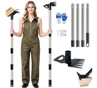 2 in 1 Heavy Duty 25mm Weed Removal Brush Garden Hoe Stainless Steel