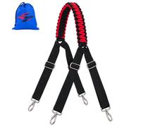 2-in-1 Heavy-Duty Upgrade Golf Bag Strap, Convertible with 4 Swivel Hooks | Braided Toughness, Tangle-Free Rotation, Quick Length Tuning, Fits Golf & Travel Gear
