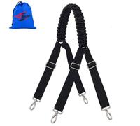 2-in-1 Heavy-Duty Upgrade Golf Bag Strap, Convertible with 4 Swivel Hooks | Braided Toughness, Tangle-Free Rotation, Quick Length Tuning, Fits Golf & Travel Gear