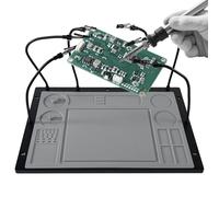 2-in-1 Helping Hands Soldering Kit, Helping Hands Soldering Station with Silicone Soldering Mat, 6 Flexible Metal Arms Third Hand Soldering Tool for Electronic Repair Soldering Assembly Jewelry Crafts