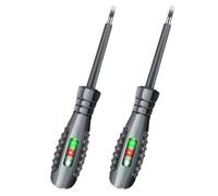 2 in 1 High Torque Magnetic Screwdriver Electricity Detector,2Pcs Slotted-Head Electrical Screwdriver Tester Non-Contact Electric Tester Pen 12V-250V Circuit Testerpen with Dual Color Light