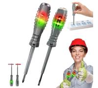2-in-1 High Torque Strong Magnetic Screwdriver Electricity Detector, Dual-Light Measuring Electric Pen & Screwdriver, 12v-220v Non Contact Voltage Detector, for Ac/Dc Circuit Detection (Mix*2)