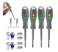 2-in-1 High Torque Strong Magnetic Screwdriver Electricity Detector, Magnetic Screwdriver Head, Voltage Tester Screwdriver, Tester Pen 2-in-1 With For AC/DC Circuit Detection (2Set)