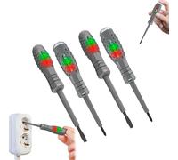 2-in-1 High Torque Strong Magnetic Screwdriver Electricity Detector, Non-Contact Voltage Tester Pen, High Torque Alloy Dual Light Color Light Measuring Electric Pen, 12V-220V Non Contact (4PCS)