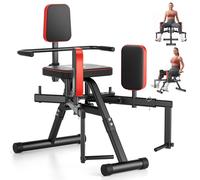 2-in-1 Hip Abductor & Adduction Machine for Home Gym, Glute Machine & Thigh Workout Equipment with 6-Level Resistance and Enlarged Padding Seat, Compact Leg Exercise Euipment for Women & Men (Black)