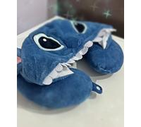 2-in-1 Hooded Neck Pillow with 3D Ears - Blue Travel Neck Cushion for Plane, Car, or Office - Soft, Breathable Polyester with a Fun Stitch of Personality - Comfort Cap for Head & Neck Relief