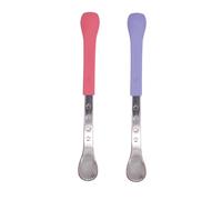 2-in-1 Hot Safe Feeding Spoons - (2-Pack) Spoons for Babies 6+ Months - Pink and Purple
