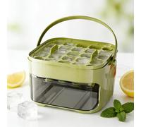 2 in 1 Ice Maker & Storage Bin Set with Press Lid & Tongs Reusable Iced