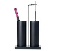 2 in 1 Incense Holder for Sticks,Glass Incense Burner Holder with Storage,Upside Down Incense Holder for Sticks with Glass Ash Catcher for Meditation Yoga Spa Room Home Decor[2 Long Full Black]