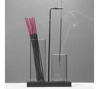 2 in 1 Incense Holder for Sticks Incense Burner Holder with Storage,Upside Down Incense Holder for Sticks with Glass Ash Catcher for Meditation Yoga Spa Room Decor