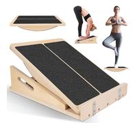 2-in-1 Incline Board, Balance Board & Incline Board, Adjustable Tipping Board and Calf Straightener, Training Device with Carry Handle and Non-Slip Mat, Slant Board for Knees, Calves, Ankles, Heels