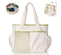 2 in 1 Insulated Dry-wet Separation Cooler Backpack Shoulder Bag 12-Hour Cold Retention, Large Leakproof Soft Cooler Bag, Waterproof Travel Cooler for Beach, Picnic, Camping for Women White