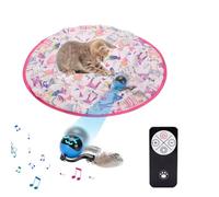 2 in 1 Interactive Cat Toy, Simulated Hunting Toy, Self Rolling Ball in a Bag, Rechargeable Indoor Cat Toy with Remote Control, Hide and Search