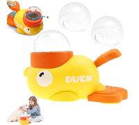 2-in-1 Interactive Dog Slow Feeder Puzzle Toy, Interactive Duck Frenchie Toy, Duck Treat Dispenser for Pets, Ducks Cat Dogs Treat Dispenser with 3 Size Food Outlet Dog (yellow)