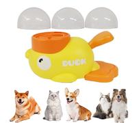 2-in-1 Interactive Dog Treat Dispenser, Duck-Shaped Treat Dispenser Puzzle Toy & Slow Feeder for Small & Medium Dogs, Anti-Gulping Duck-Shaped Design, Healthy Eating & IQ Training (Yellow Duck)
