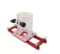 2 in 1 Invisible Fastener Slotted Bracket Centering Guide for Woodworking Router Base - Adjustable 0-4 cm Thickness, Compatible with 65 mm Inner Diameter(with Base)