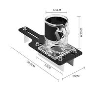 2-in-1 Invisible Fastener Slotting Bracket Router Base Mortising Jig for Wood Trimmers, Compatible with 6.4-6.5 cm Diameter Tools, 15-35 mm Board Thickness, Stainless Steel & Aluminum Construction